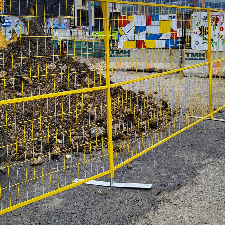 Temporary Fence Panel Galvanized Steel Stand Connector - Alberta Sandbags