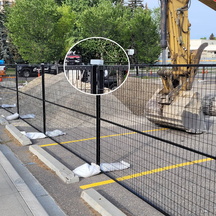 Temporary Fence Panel Galvanized Steel Top Connector - Alberta Sandbags