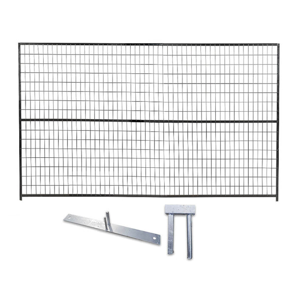 Temporary Fence Panel 6'Hx9'6"L - Black - Alberta Sandbags