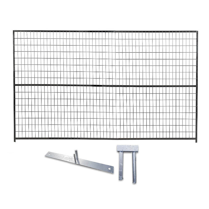 Temporary Fence Panel 6'Hx9'6"L - Black - Alberta Sandbags